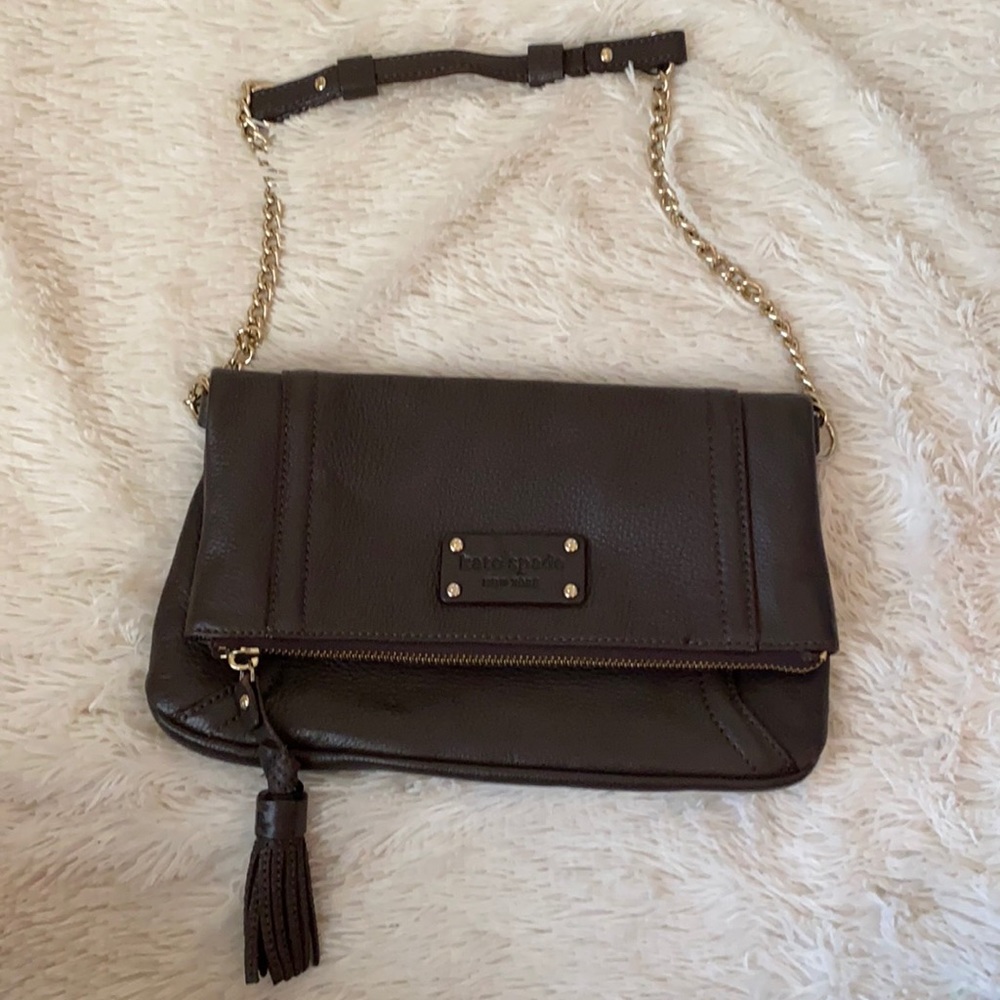 Brown flap over Kate spade purse